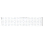 クリスマススノーフレークパターモダンンフェスティバルホワイト ショートテーブルランナー (横)