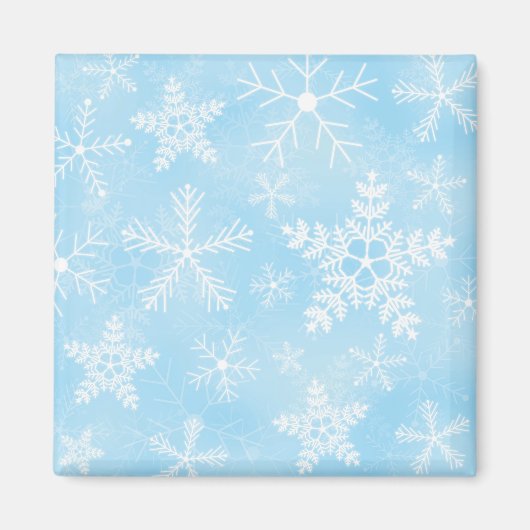 クリスマススノーフレークパターン マグネット (正面)