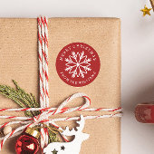 クリスマススノーフレークパーソナライズされたカスタムカラー ラウンドシール