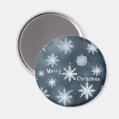 クリスマススノーフレークパーソナライズされた、 マグネット (正面/裏面)