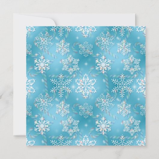 クリスマススノーフレークパーティの招待状 招待状 (裏面)