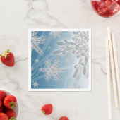 クリスマススノーフレークファンシーホリデーパーティーデザイン スタンダードカクテルナプキン (インサイチュ)