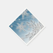クリスマススノーフレークファンシーホリデーパーティーデザイン スタンダードカクテルナプキン (角)