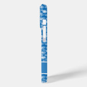 クリスマススノーフレークブルー白パーソナライズされた名 Case-Mate iPhoneケース (裏面 / 左)