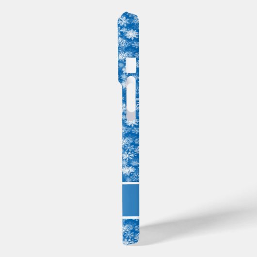 クリスマススノーフレークブルー白パーソナライズされた名 Case-Mate iPhoneケース (裏面 / 左)