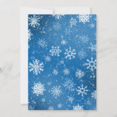クリスマススノーフレークブルー 招待状 (裏面)
