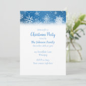 クリスマススノーフレークブルー 招待状 (スタンド正面)