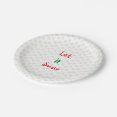 クリスマススノーフレークプレート ペーパープレート (アングル)