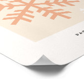 クリスマススノーフレークベージュ ポスター (角)