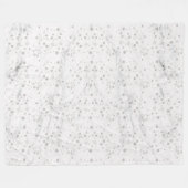 クリスマススノーフレークマーブルフリースブランケット フリースブランケット (正面(横))