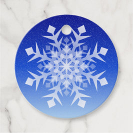 クリスマススノーフレークメッセージカード フェイバータグ