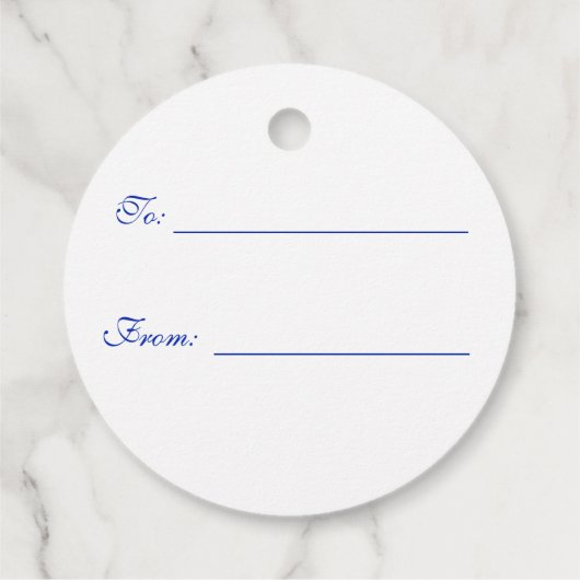 クリスマススノーフレークメッセージカード フェイバータグ (裏面)