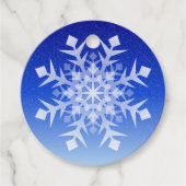 クリスマススノーフレークメッセージカード フェイバータグ (正面)