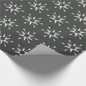 クリスマススノーフレークモダンラッピング紙 ラッピングペーパー (角)