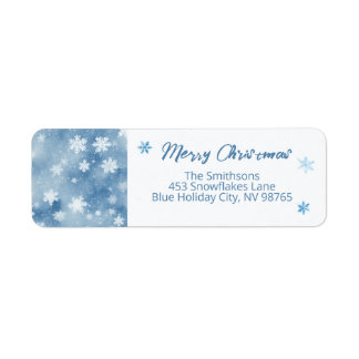 クリスマススノーフレークライトブルースカイ ラベル