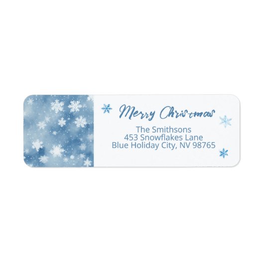 クリスマススノーフレークライトブルースカイ ラベル (正面)