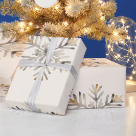 クリスマススノーフレークラップ紙 | ギフトラップ