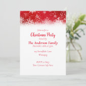 クリスマススノーフレークレッド 招待状 (スタンド正面)
