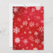 クリスマススノーフレークレッド 招待状 (裏面)