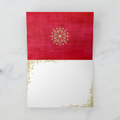 クリスマススノーフレークレッド&金ゴールド シーズンカード (内部)