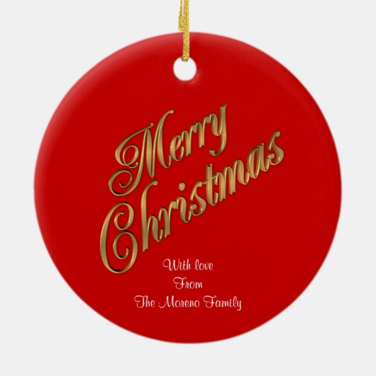 クリスマススノーフレーク写真オーナメント セラミックオーナメント (裏面)