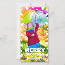 クリスマススノーフレーク写真カード シーズンカード