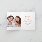 クリスマススノーフレーク写真パタパーソナライズされたーン シーズンカード (内部)