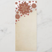 クリスマススノーフレーク冬のウェディングメニュー メニュー (裏面)