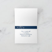 クリスマススノーフレーク冬の霜の恵みの願い シーズンカード (内部)