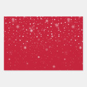 クリスマススノーフレーク包装紙シート ラッピングペーパーシート (正面)