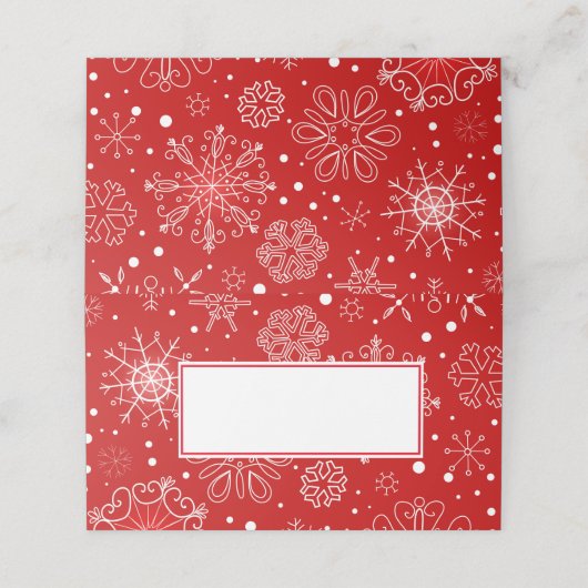 クリスマススノーフレーク名座席表 プレイスカード (外部開封)