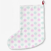 クリスマススノーフレーク大きなクリスマスストッキング ラージクリスマスストッキング (裏面)