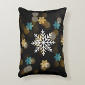 クリスマススノーフレーク枕 アクセントクッション (正面(垂直))