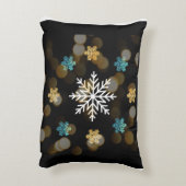 クリスマススノーフレーク枕 アクセントクッション (裏面(縦))