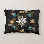 クリスマススノーフレーク枕 アクセントクッション (裏面)