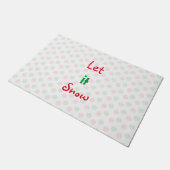 クリスマススノーフレーク模様 ドアマット (アングル)