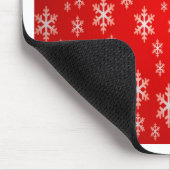 クリスマススノーフレーク模様 マウスパッド (コーナー)