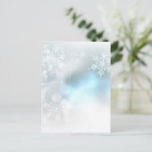 クリスマススノーフレーク氷結晶の背景 シーズンポストカード (スタンド正面)