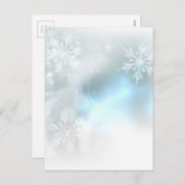 クリスマススノーフレーク氷結晶の背景 シーズンポストカード (正面/裏面)