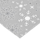 クリスマススノーフレーク銀のグレーパターン ショートテーブルランナー (コーナー)