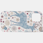 クリスマススノーフレーク鹿iPhoneケースメイト Case-Mate iPhoneケース (裏面 (横))