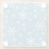 クリスマススノーフレーク・オンブルー ガラスコースター (裏面)