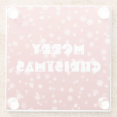 クリスマススノーフレーク ガラスコースター (裏面)