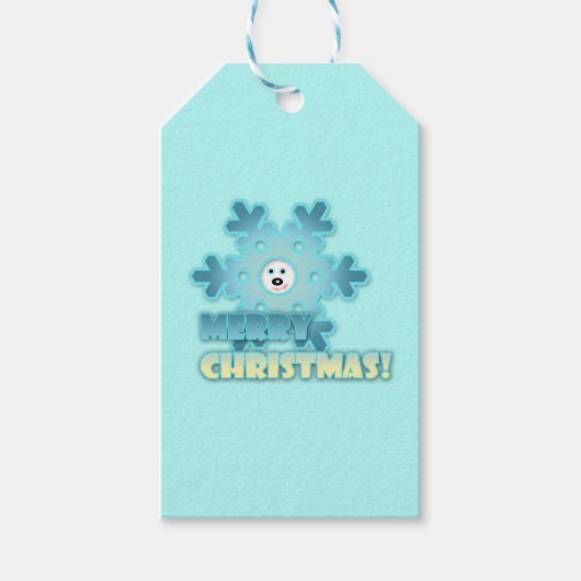 クリスマススノーフレーク ギフトタグ (正面)