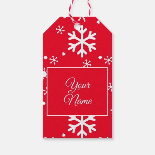 クリスマススノーフレーク・ギフトラベル ギフトタグ (裏面)