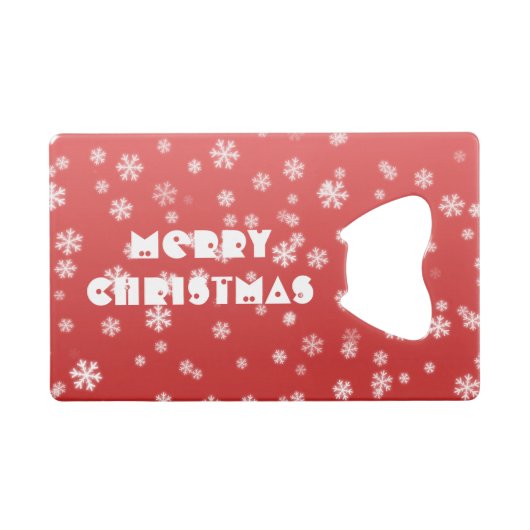 クリスマススノーフレーク クレジットカード栓抜き (正面(横))
