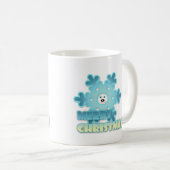 クリスマススノーフレーク コーヒーマグカップ (正面右)