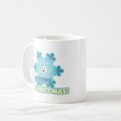 クリスマススノーフレーク コーヒーマグカップ (正面左)