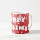 クリスマススノーフレーク コーヒーマグカップ (正面右)