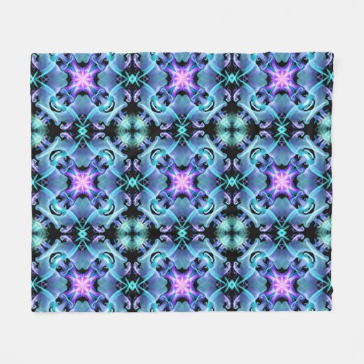 クリスマススノーフレーク、シームレ数々のスパターン、カラー、s フリースブランケット (正面(横))